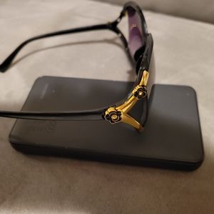 Purple Sunglasses Gold Trim